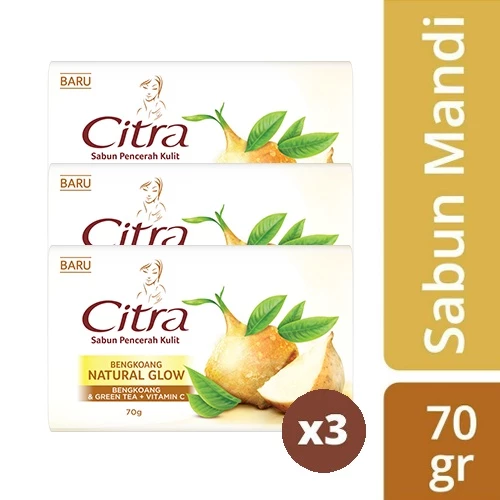 Citra Sabun Mandi Natural Glow Bengkoang 70 gr x3