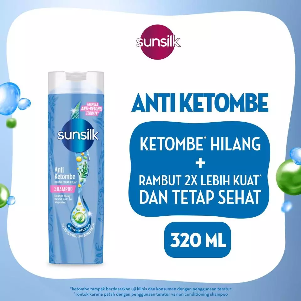 Sunsilk Shampo Anti Ketombe Rambut Sehat dan Kuat Anti Dandruff 320ml