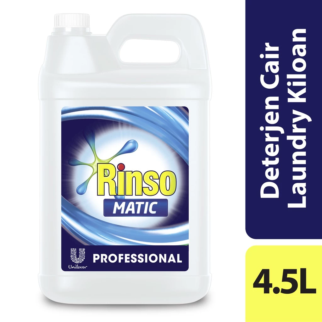 Rinso Matic Professional Deterjen Laundry Kiloan Cair 4.5 L Jerigen