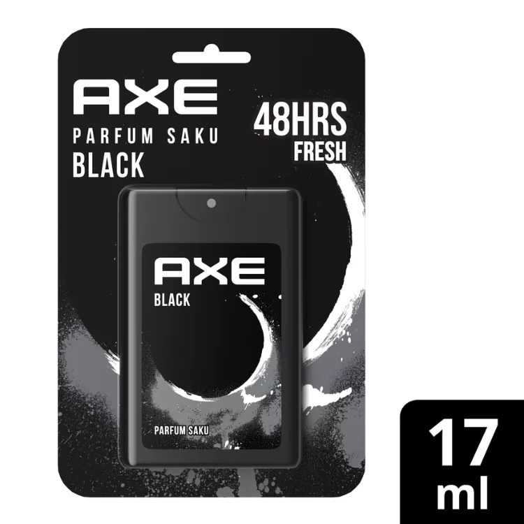 Axe Pocket Fragrance Black Parfum Saku Long Lasting 17ml