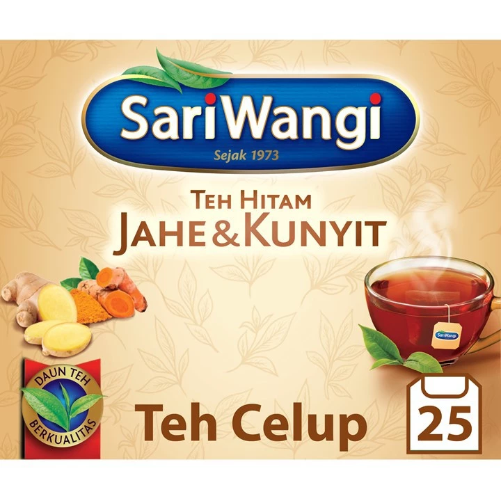 Sariwangi Teh Hitam Jahe & Kunyit 25 Teh Celup 37.5 Gr