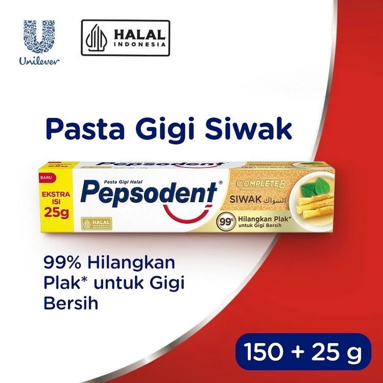 Pepsodent Pasta Gigi Siwak & Mint 150+25g Halal