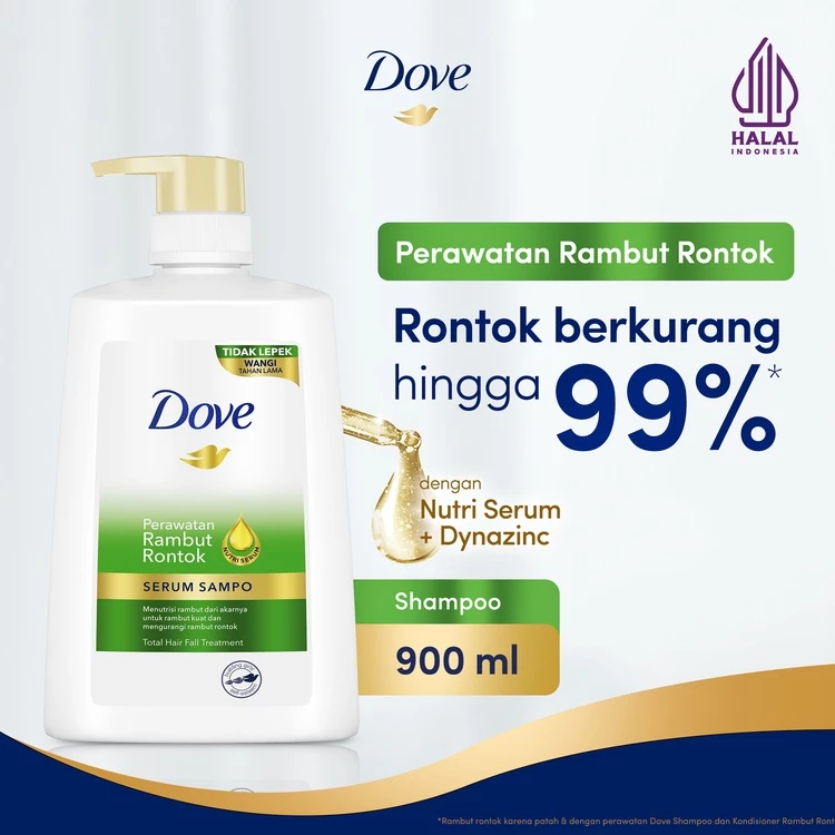 Dove Serum Shampoo Anti Hair Fall Perawatan Rambut Rontok 900 mL
