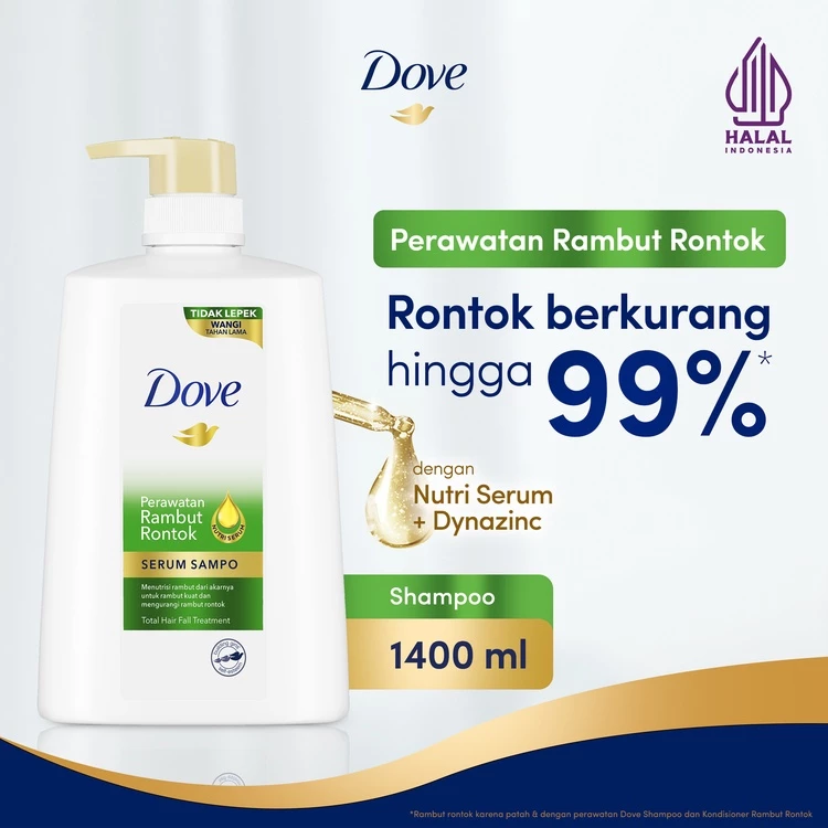 Dove Serum Shampoo Nutri Serum Perawatan Rambut Rontok 1400 mL