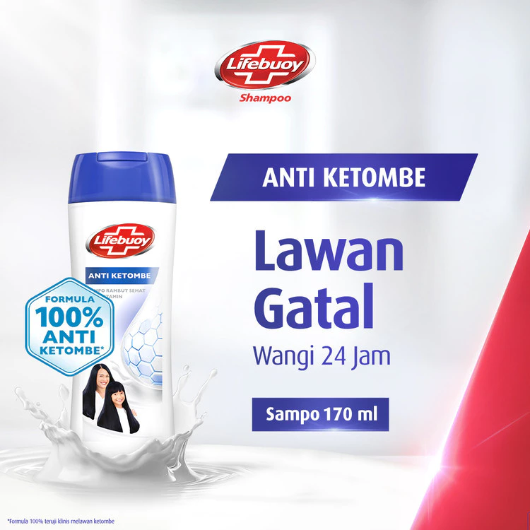 Lifebuoy Anti Dandruff Shampo Rambut Anti Ketombe Active Zinc 170ml Lawan Bakteri