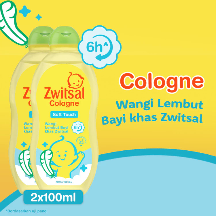 Zwitsal Baby Cologne Natural Soft Touch 100 ml Twin Pack