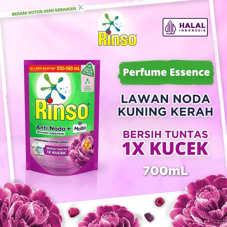 Rinso Molto Detergent Cair Deterjen Anti Noda Perfume Essence 700 mL
