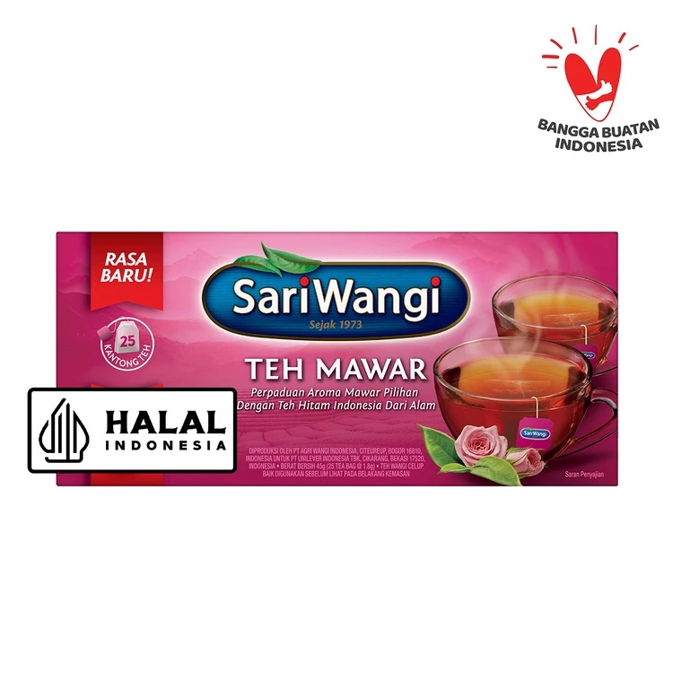 Sariwangi Teh Mawar Celup Aroma Manis Isi 25