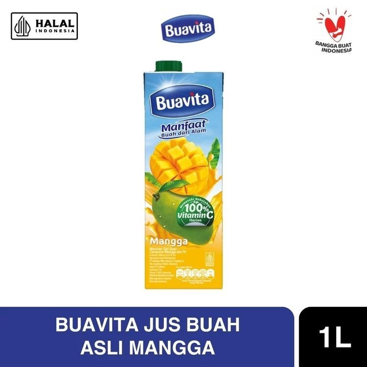 Buavita Jus Buah Asli Mangga 1000 Ml - Mango Juice, Jus Mangga