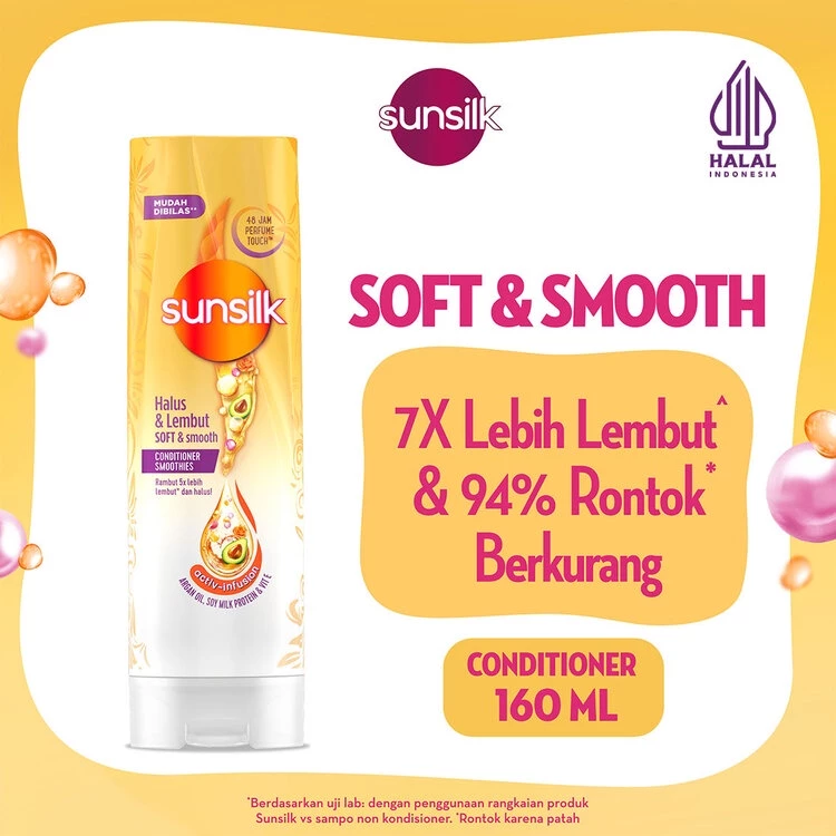 Sunsilk Conditioner Smoothies Rambut Lembut Soft & Smooth Activ-Infusion 160 ml