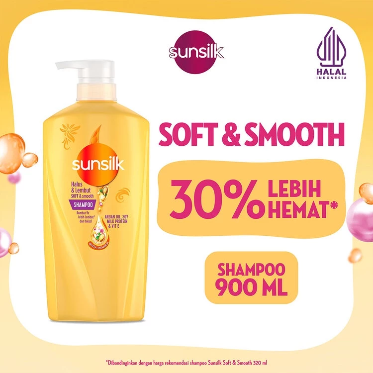 Sunsilk Shampoo Argan Oil Halus & Lembut Soft & Smooth 900 mL