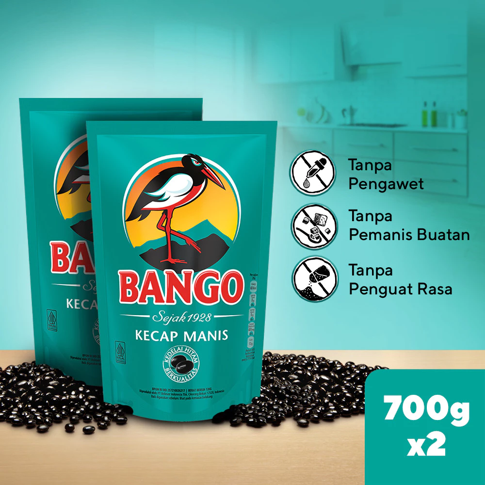 Bango Kecap Manis Refill 700g x2