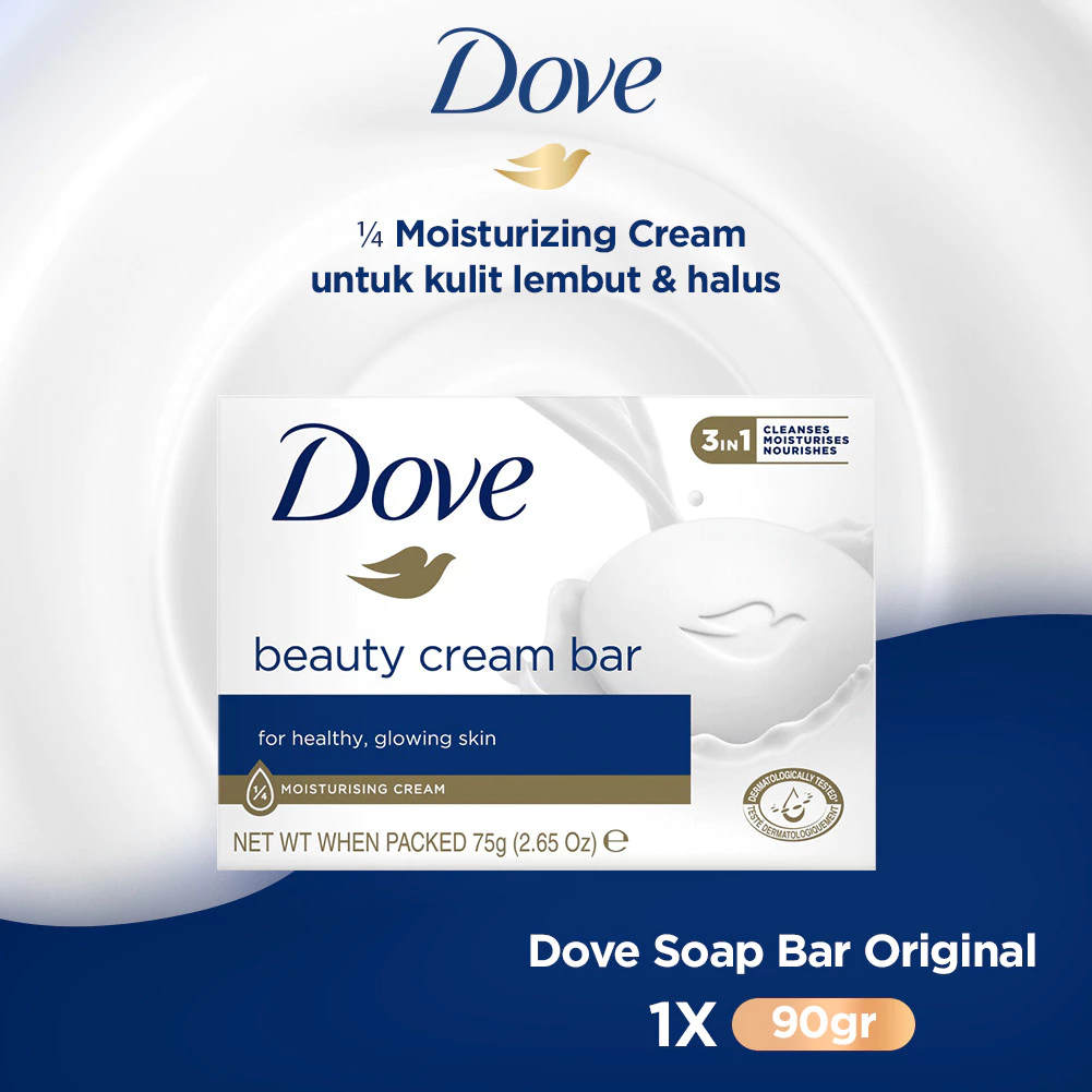 Dove Soap Bar Original 90 gr - Sabun Batang Dengan Moisturizing Cream