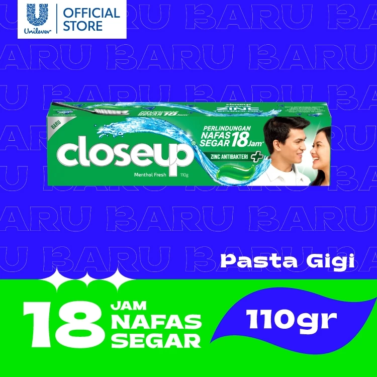 Closeup Pasta Gigi Triple Fresh Menthol Antibacterial 110g