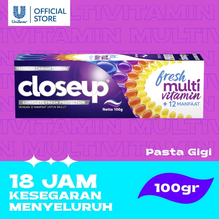 Closeup Pasta Gigi Fresh Multivitamin Complete Fresh Protection 100g Multi Benefit