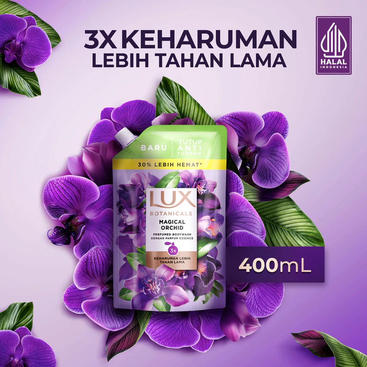 Lux Botanicals Sabun Mandi Cair Magical Orchid 400 mL