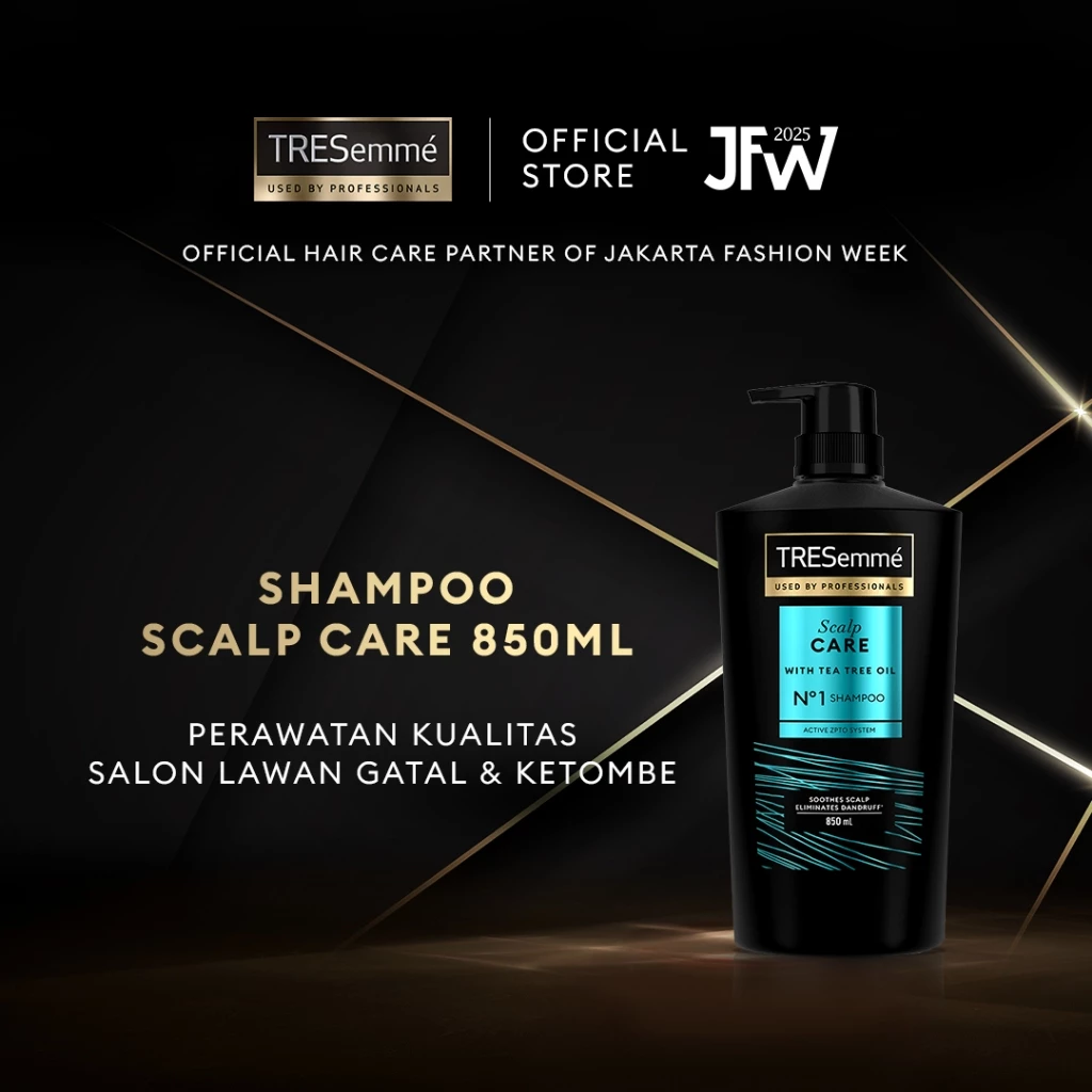 TRESEMME Shampoo Anti Dandruff Shampoo Scalp Care Shampo Anti Ketombe dan Rambut Rontok Dengan ZPTO Tea Trea Oil 850 ML