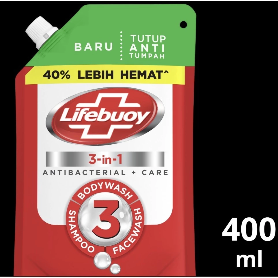 Lifebuoy Sabun Mandi Cair 3in1 400 Ml Antibakteri