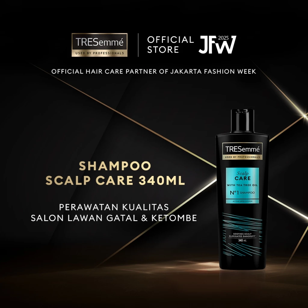 TRESEMME Shampoo ZPTO ANTI KETOMBE Scalp Care Perawatan Rambut Anti Ketombe dan Rambut Rontok Dengan Tea Trea Oil 340ML
