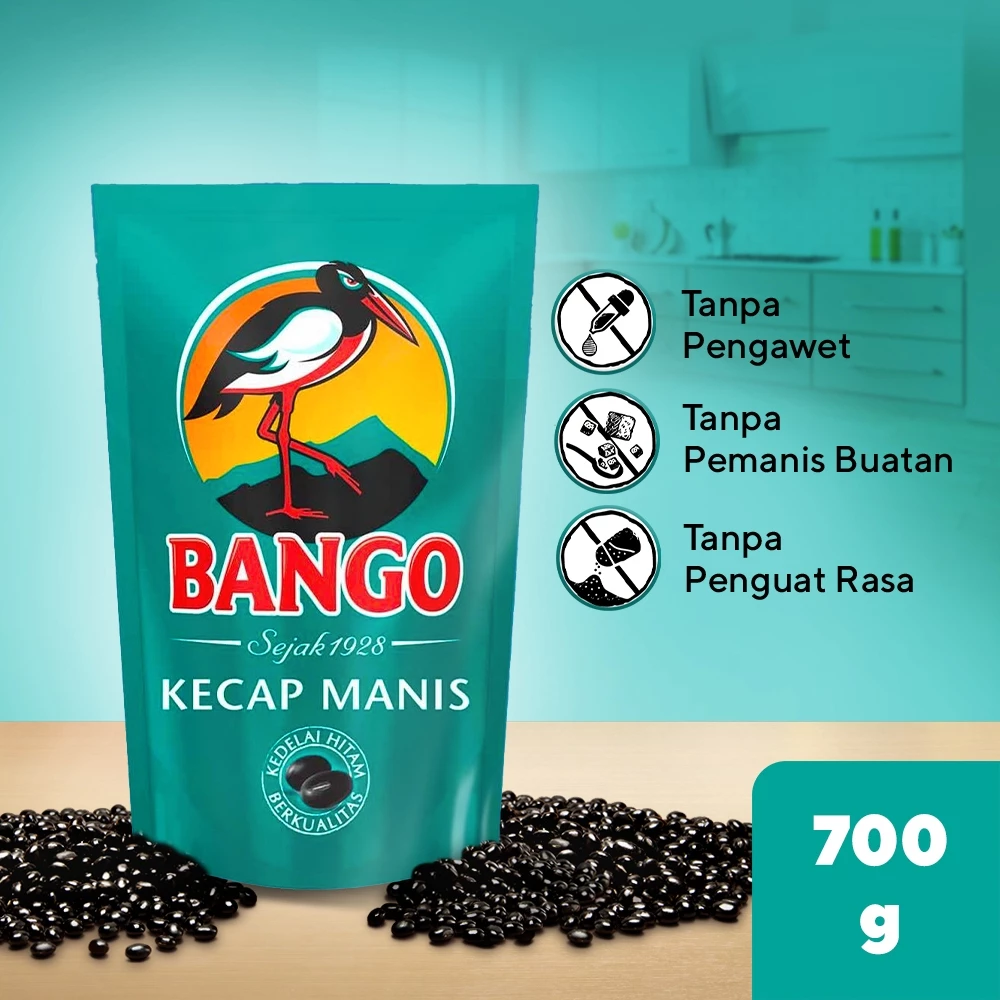 Bango Kecap Manis Refill 700G Tanpa Pengawet Halal