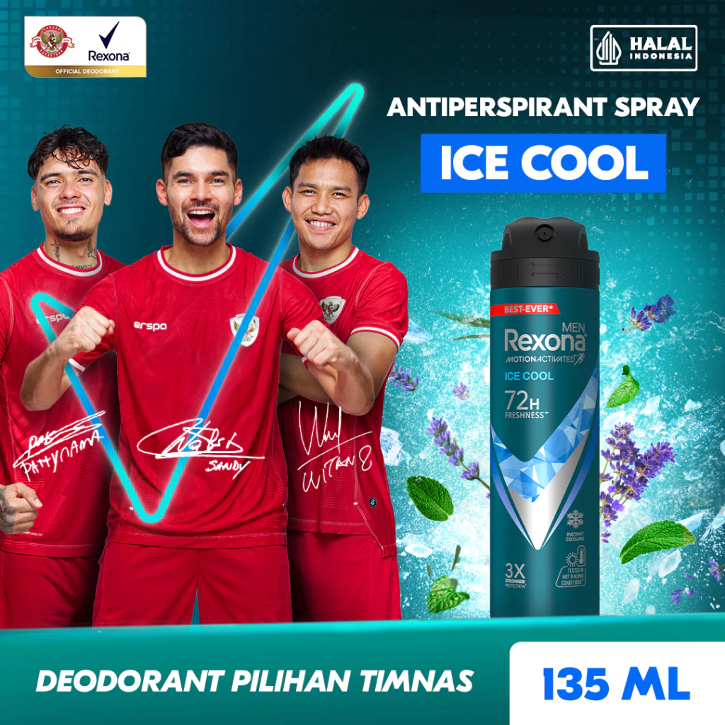 Rexona Men Antiperspirant DEODORANT SPRAY Freshness Ice Cool 135ml - Rexona Antiperspirant Aerosol