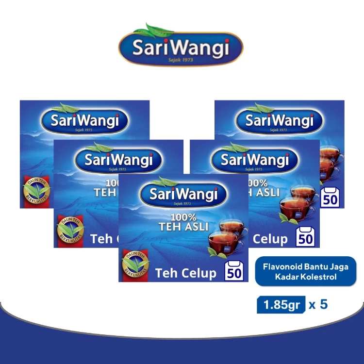 Sariwangi Teh Hitam Asli 1.85g Isi 50 Multipack (Isi 5)