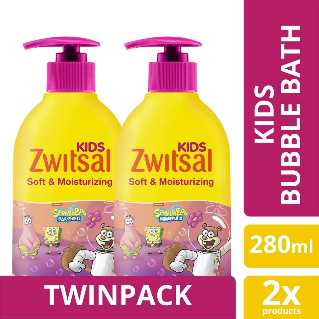 Zwitsal Kids Hair & Body Wash Soft and Moisturizing 280 mL x2