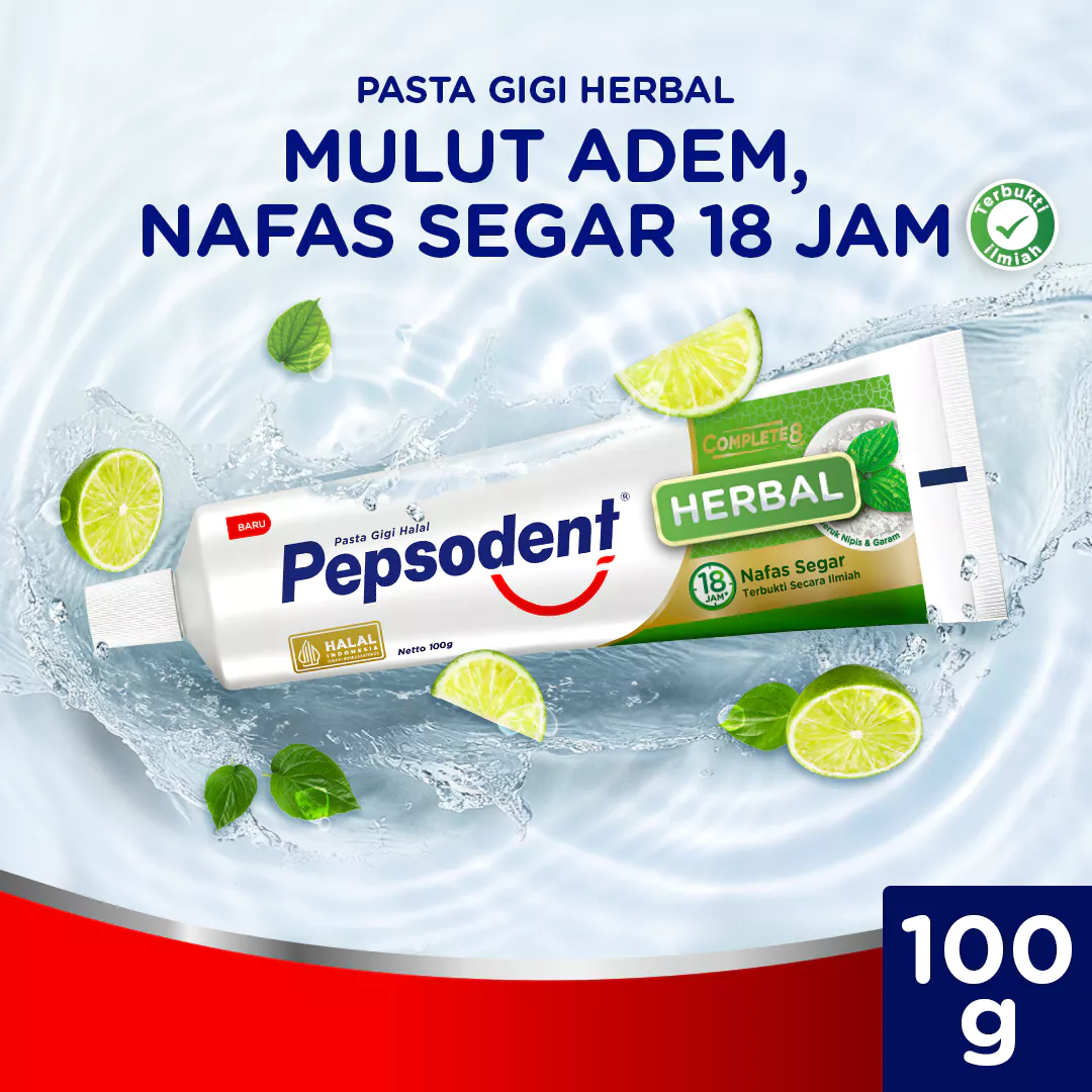 Pepsodent Pasta Gigi Complete 8 Herbal 100gr