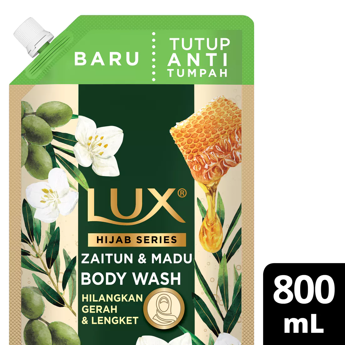Lux Body Wash Hijab Series Olive Honey 800ml