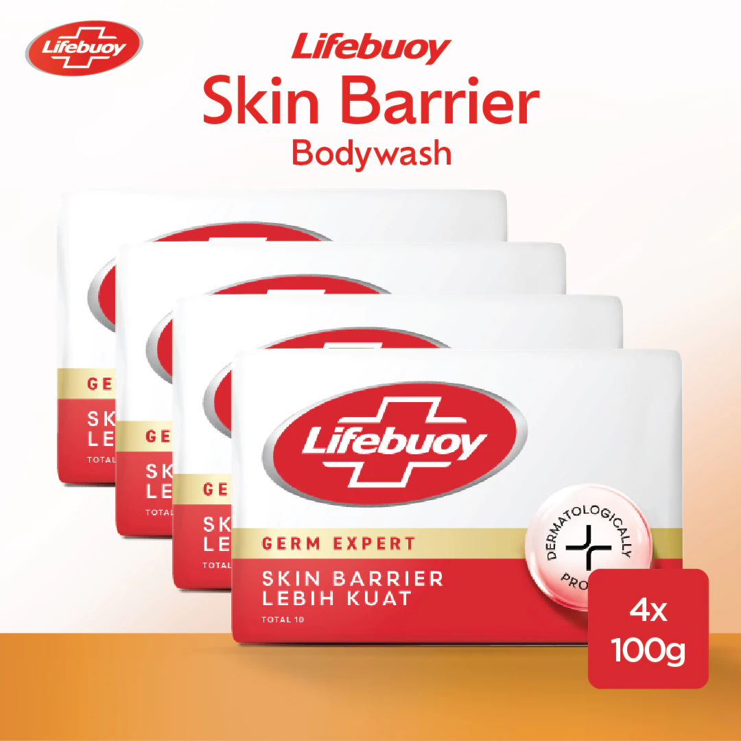 Lifebuoy Sabun Batang Antiseptik Total10 [4 x 100g]