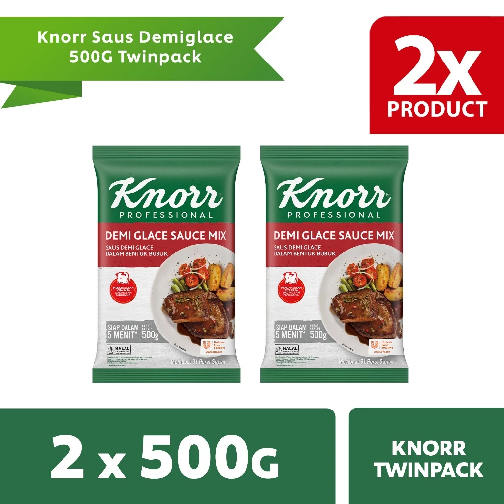 Knorr Saus Demiglace 500G Twinpack