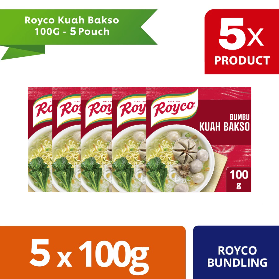 Royco Kuah Bakso 100G Isi 5 Lemak Sapi Gurih