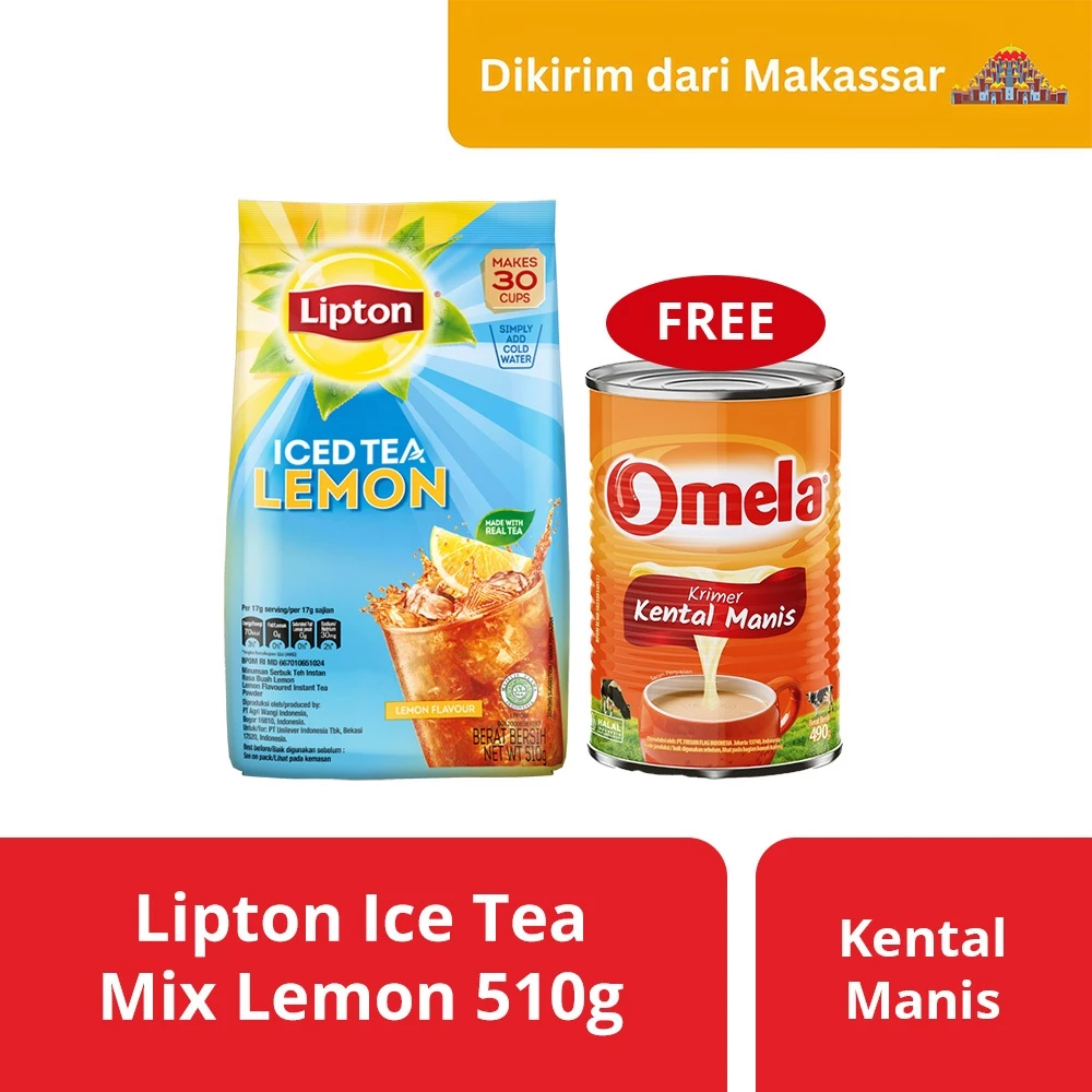 Buy 1 Get 1 - Lipton Lemon Free Kental Manis [Kirim dari Makassar]