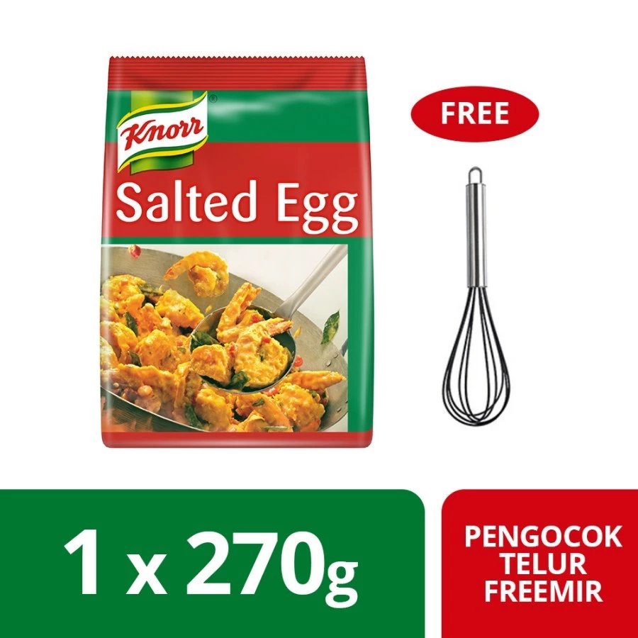 Knorr Golden Salted Egg Powder Pouch 270g Free Pengocok Telur Freemir