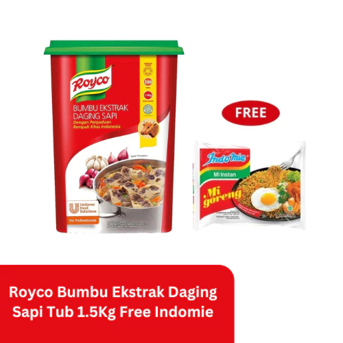 Royco Bumbu Ekstrak Daging Sapi Tub 1.5Kg Free Indomie