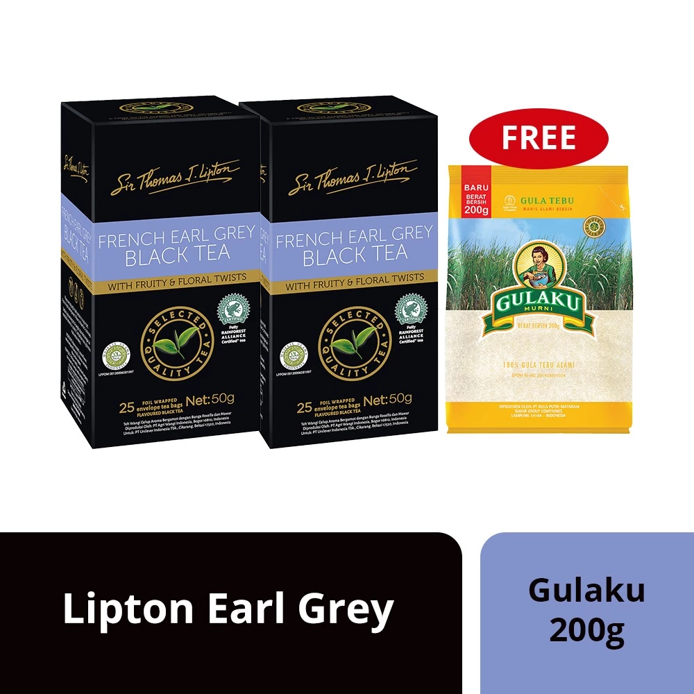 Lipton Earl Grey (X2) Free Gulaku 200g