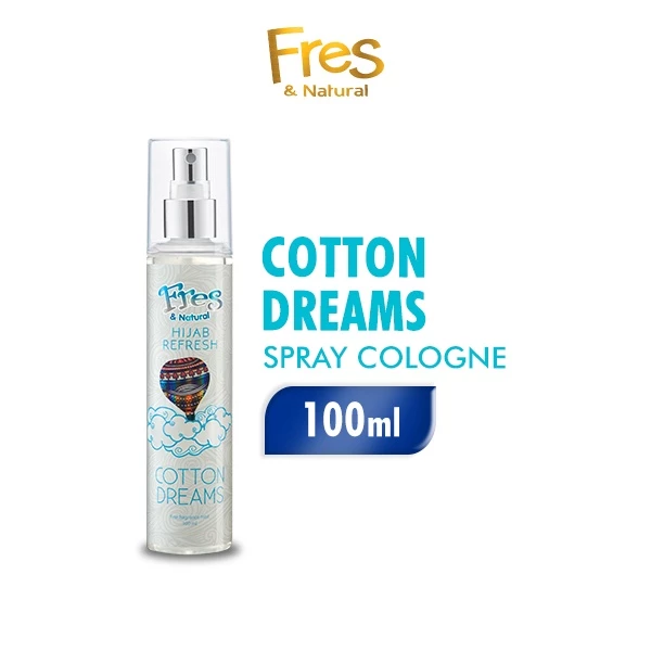 Fres & Natural Spray Cologne Hijab Refresh Cotton Dreams Botol 100 ml