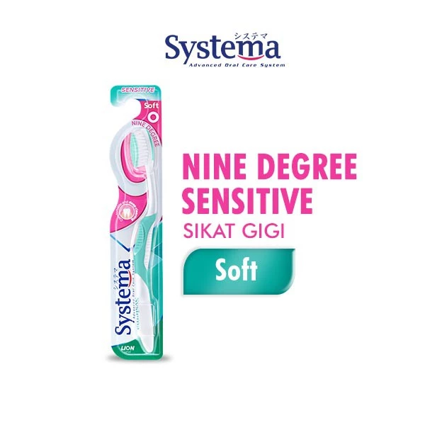 Systema Sikat Gigi 9 Degree Sensitive Lembut Kuat