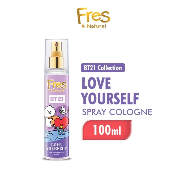 Fres & Natural Spray Cologne BT21 Love Yourself Botol 100ml