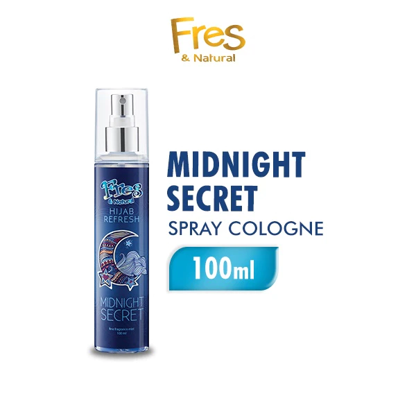 Fres & Natural Spray Cologne Female Hijab Refresh Midnight Secret Botol 100 ml