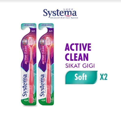 Systema Sikat Gigi Active Clean Soft x2 Bulu Lembut