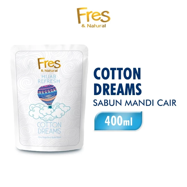 Fres & Natural Sabun Mandi Cair Vitamin E White Pouch 400 ml