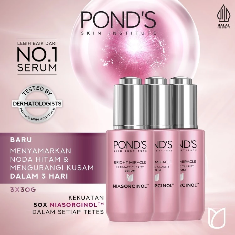 Ponds Bright Miracle Day Serum Brightening 30G Triple Pack