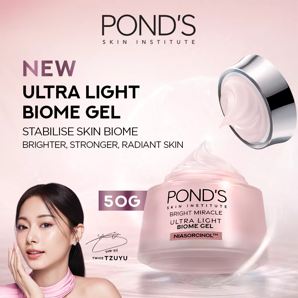 PONDS BRIGHT MIRACLE ULTRA LIGHT BIOME GEL - BRIGHTENING MOISTURIZER GEL 50GR