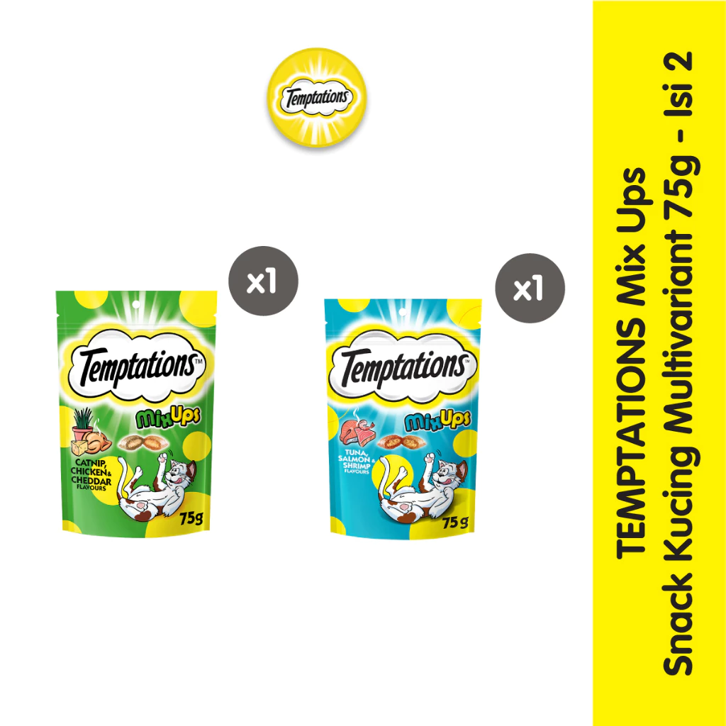Temptations MixUps Snack Kucing Multivariant 75 gr - Isi 2
