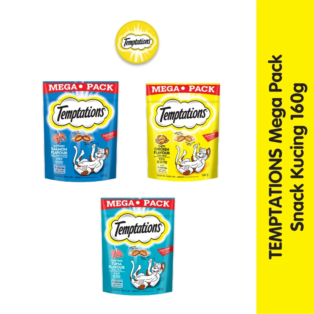 TEMPTATIONS Mega Pack Snack Kucing Kering  160gr