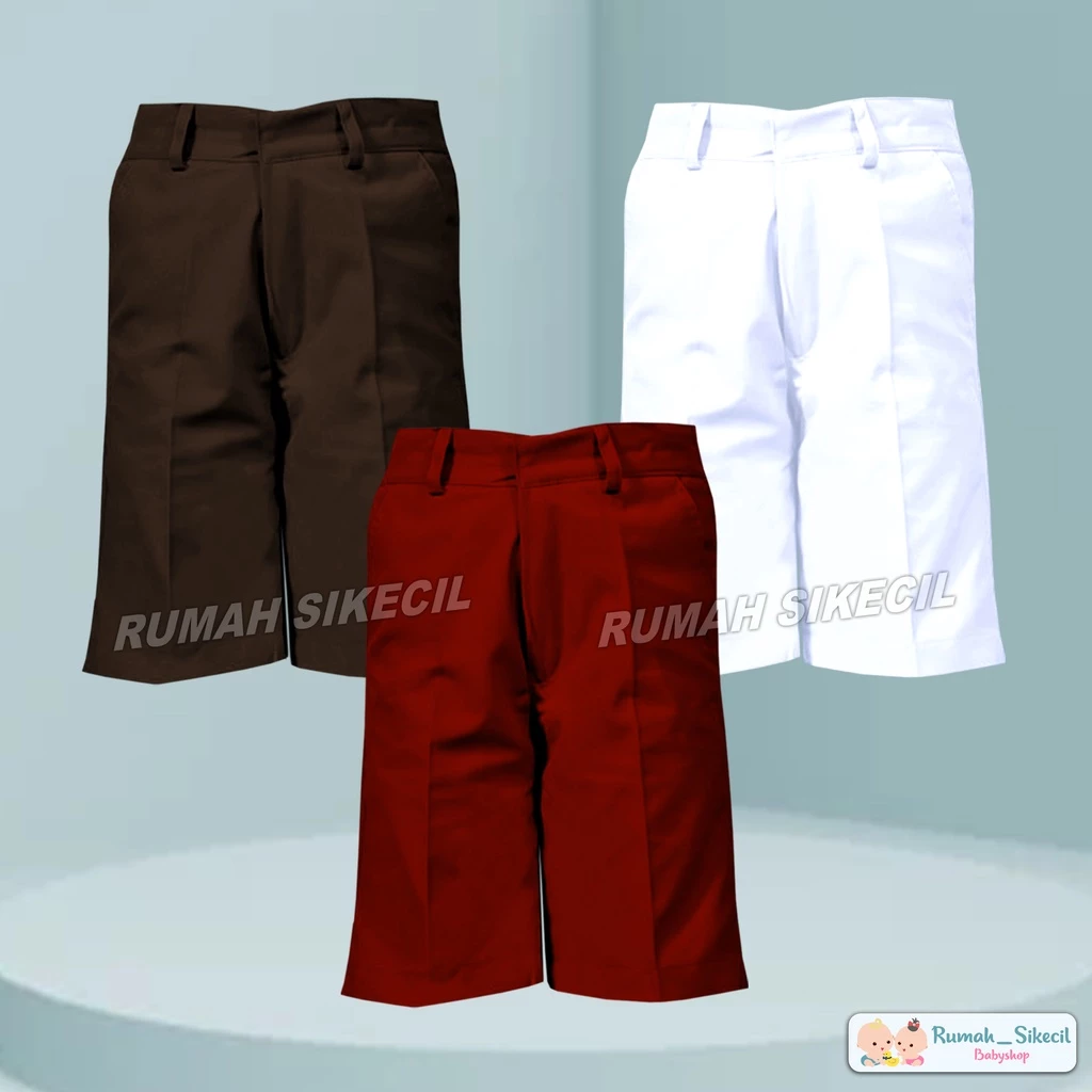 Seragam Sekolah Celana Pramuka Merah Putih SD Pendek Kelas 1-6 Standar Warna Cokelat Merah Putih Celana Pendek Merah Putih Pramuka Murah