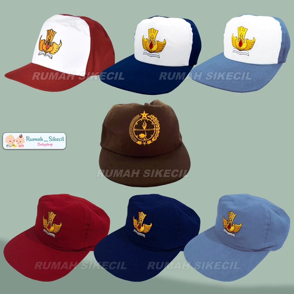 Topi Pramuka Siaga Merah Biru Abu Putih Polos SD SMP SMA Putra Putri Bordir / Topi Siaga Bordir / Topi Siaga Bordir Pramuka Merah Putih Biru Putih Putra Dan Putri Premium / Topi Pramuka Siaga SD Putra Bordir Rapi Kwalitas Premium