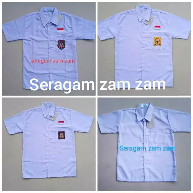 Seragam SD SMP SMA hem putih pendek seragam sekolah kemeja pendek sd smp sma kemeja kerja kantor