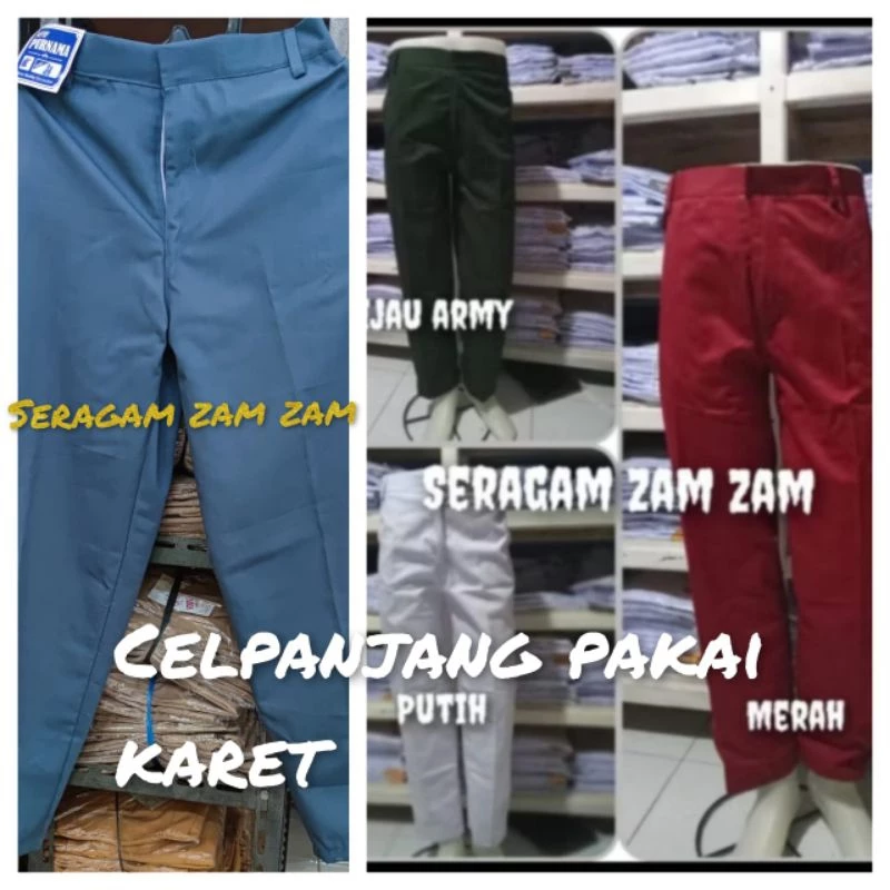 Seragam Sekolah Panjang Merah Panjang Merah Seragam SD Seragam Sekolah SD Seragam MI Celana Panjang SD Hijau Army Celana Panjang Abu2 Pinggang Karet